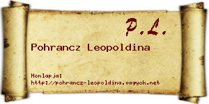 Pohrancz Leopoldina névjegykártya